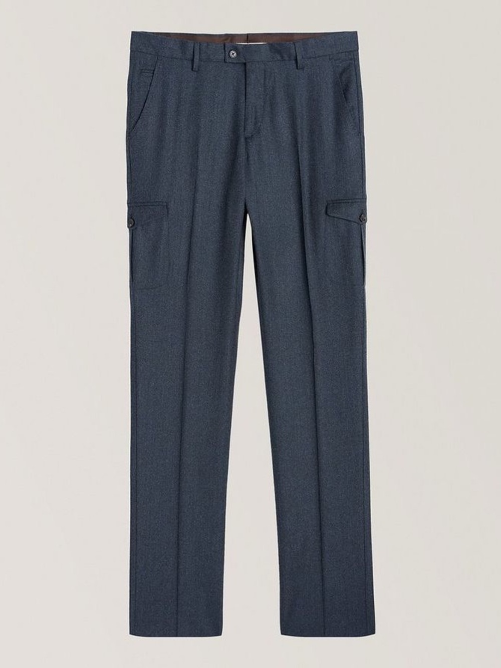 Maurizio Baldassari Italy Virgin Wool Cargo Pants Navy